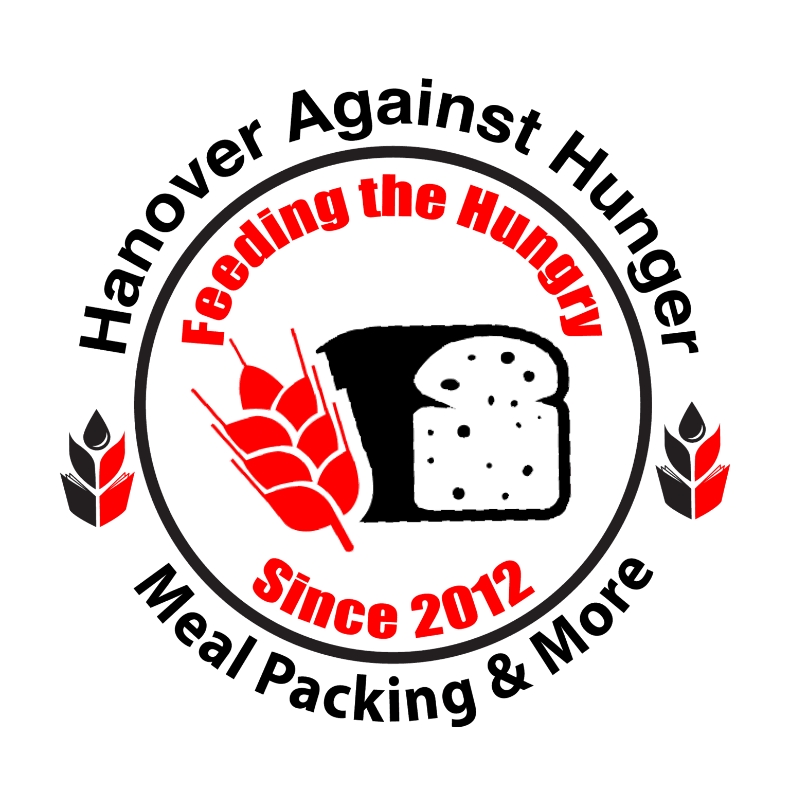 Logo Revision with graduated background, Meal Packing & More. Feeding the Hungry