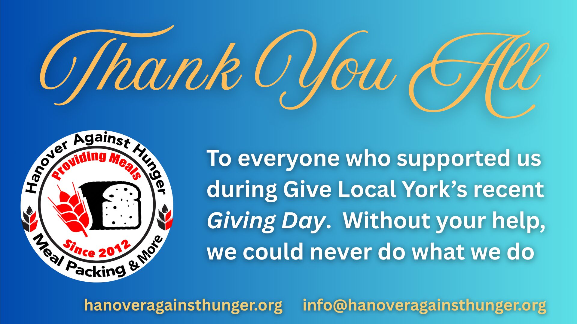 Giving Day Thank you